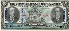 Gallery image for Antigua pS115s: 5 Dollars