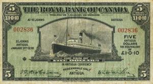 Gallery image for Antigua pS117a: 5 Dollars
