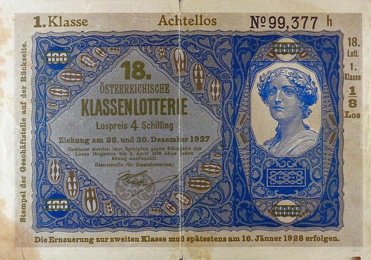 Front of Austrian States pS154b: 100 Krone from 1923