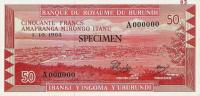 Gallery image for Burundi p11s: 50 Francs
