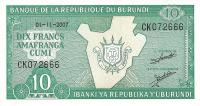 Gallery image for Burundi p33e: 10 Francs from 2005