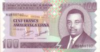 Gallery image for Burundi p44b: 100 Francs from 2011