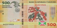 Gallery image for Burundi p50a: 500 Francs from 2015