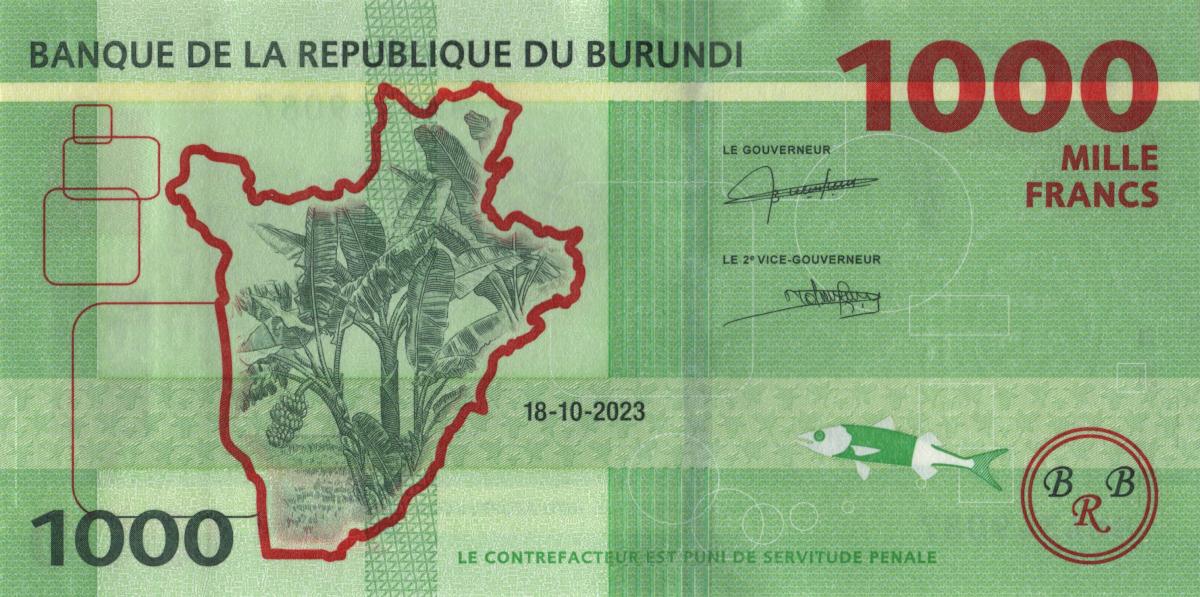 Front of Burundi p51c: 1000 Francs from 2023