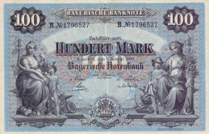 pS922a from German States: 100 Mark from 1900