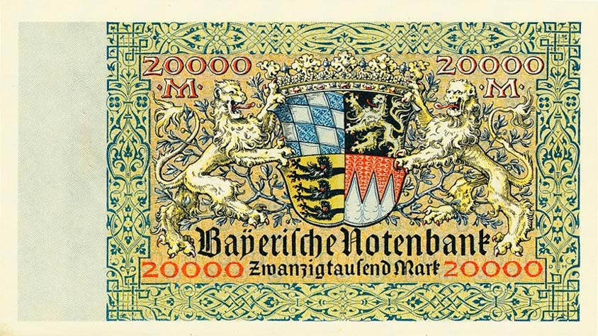 Back of German States pS926: 20000 Mark from 1923