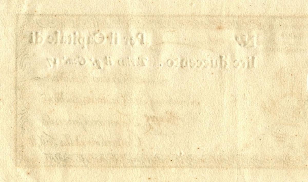Back of Italian States pS107: 200 Lire from 1750