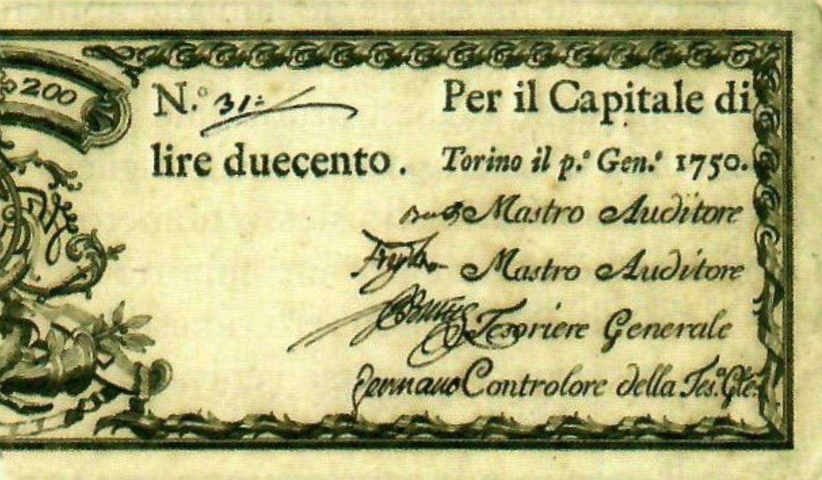 Front of Italian States pS107: 200 Lire from 1750