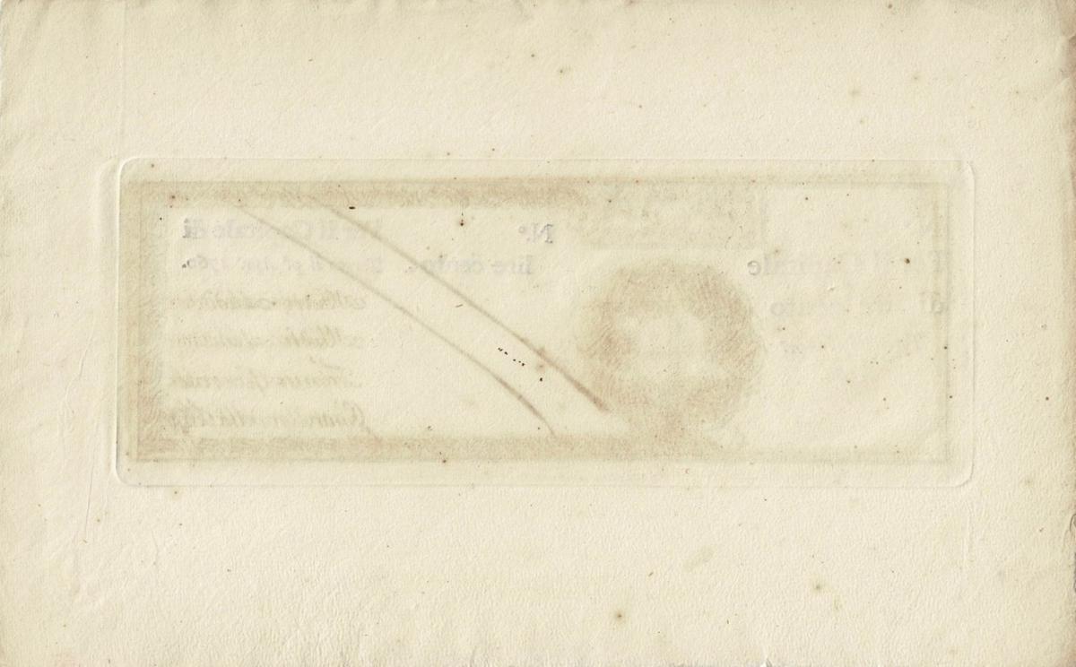 Back of Italian States pS111: 100 Lire from 1760
