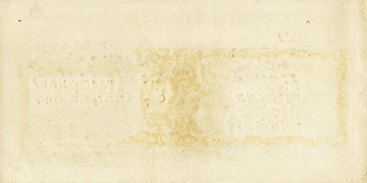 Back of Italian States pS112r: 50 Lire from 1765