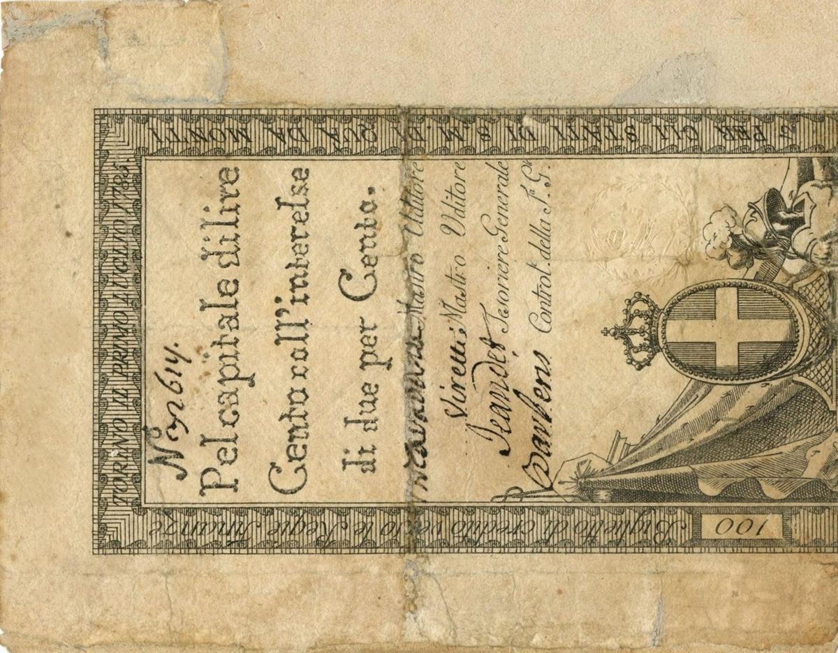 Front of Italian States pS120: 100 Lire from 1785