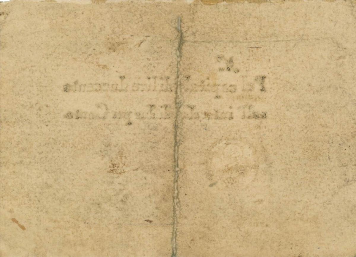 Back of Italian States pS121: 200 Lire from 1785