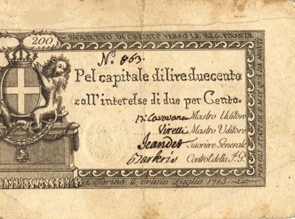 Front of Italian States pS121: 200 Lire from 1785
