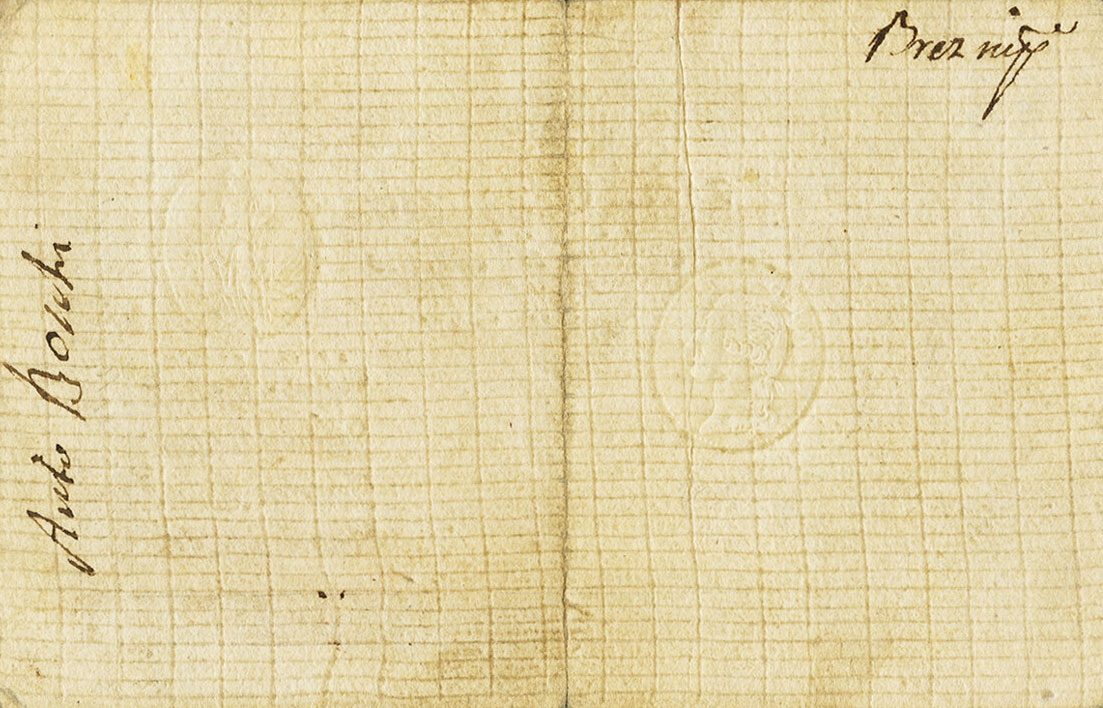 Back of Italian States pS130a: 50 Lire from 1796