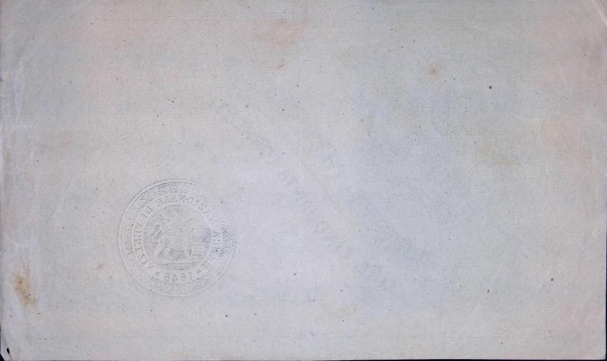 Back of Italian States pS189: 50 Lire from 1848