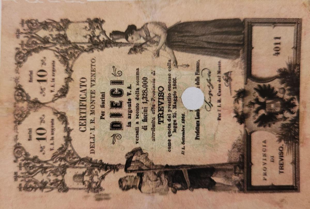 Front of Italian States pS217: 10 Fiorini from 1866