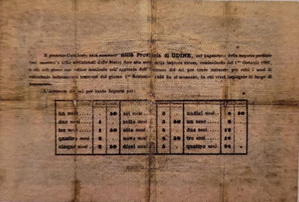 Back of Italian States pS218: 100 Fiorini from 1866
