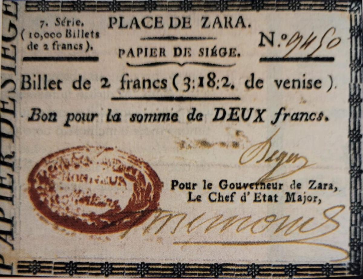 Front of Italian States pS232: 2 Francs from 1813