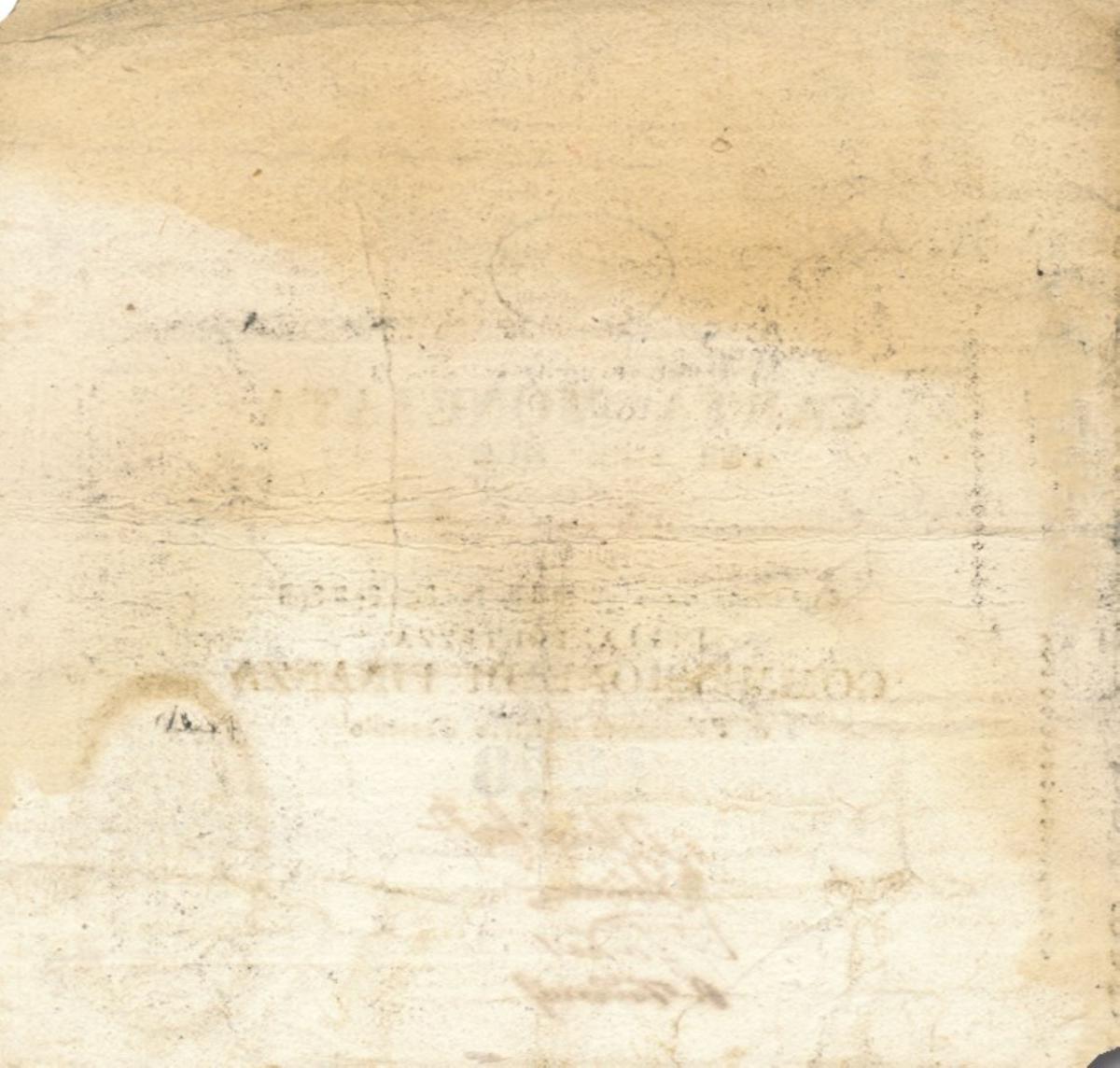 Back of Italian States pS234: 5 Lire from 1814