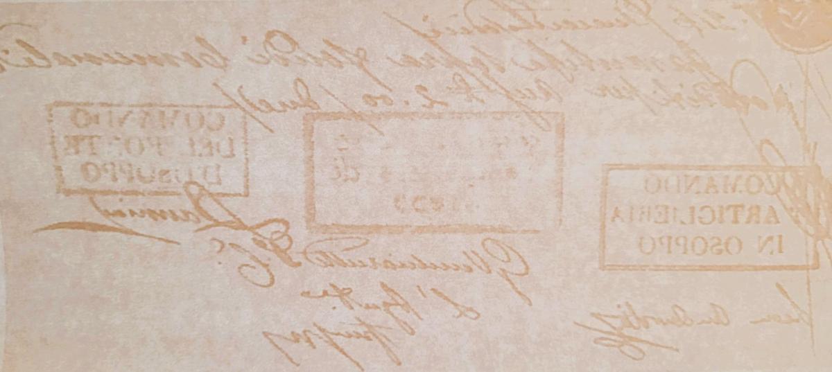 Back of Italian States pS239: 2 Lire from 1848