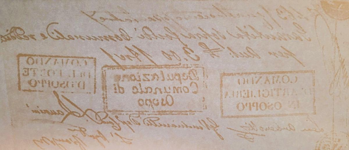 Back of Italian States pS240: 3 Lire from 1848