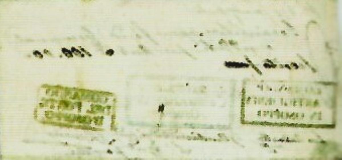 Back of Italian States pS243: 100 Lire from 1848