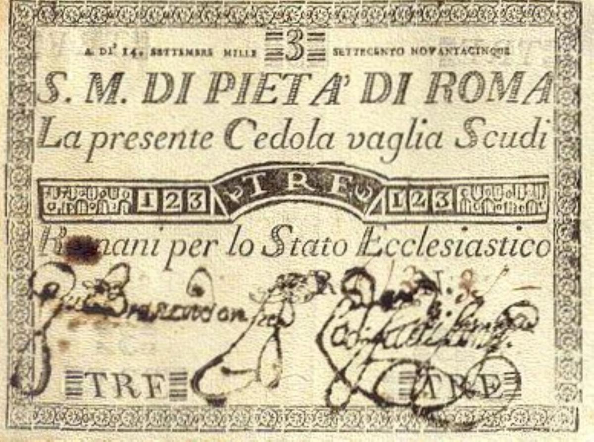 Front of Italian States pS301: 3 Scudi from 1795