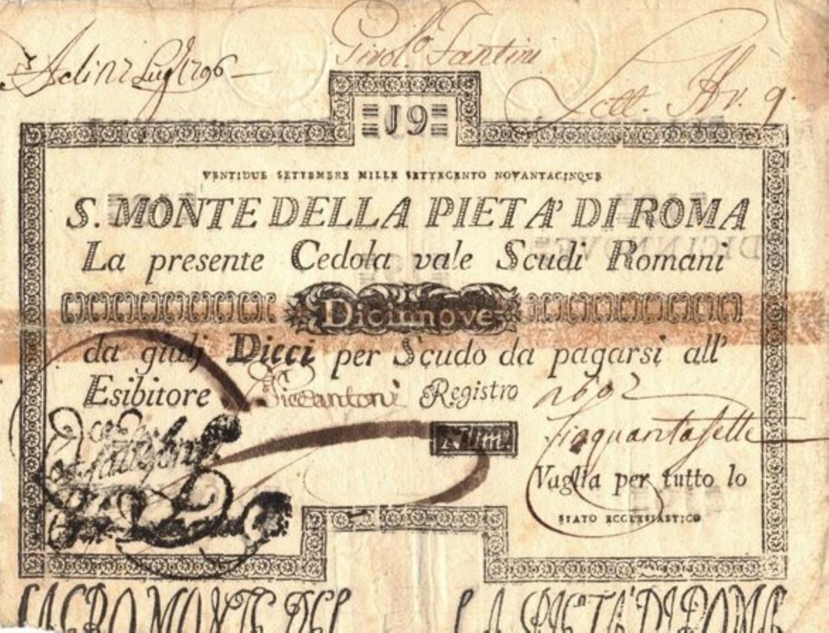 Front of Italian States pS317: 19 Scudi from 1786