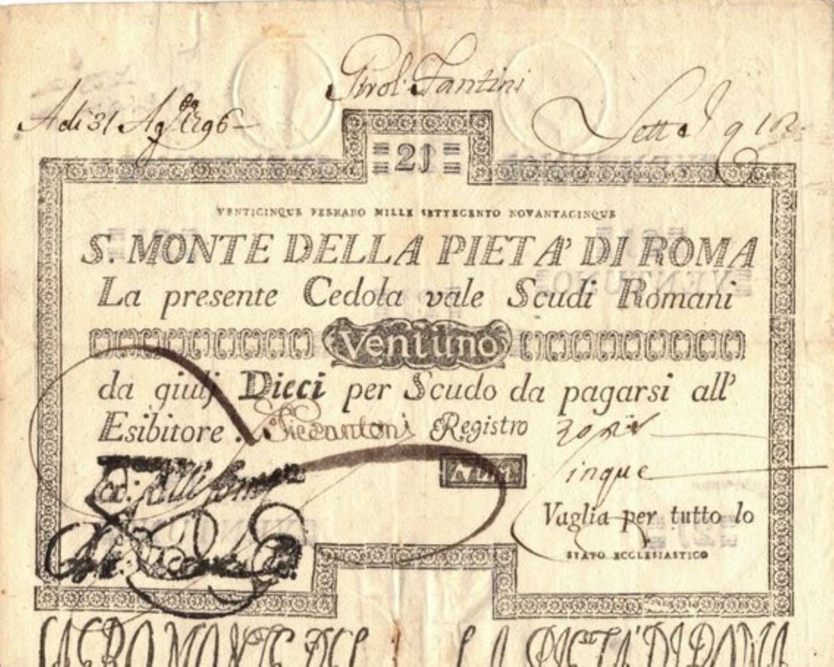 Front of Italian States pS319: 21 Scudi from 1786