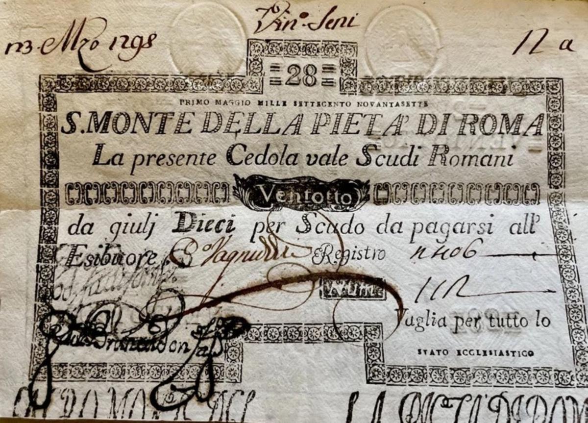 Front of Italian States pS326: 28 Scudi from 1786