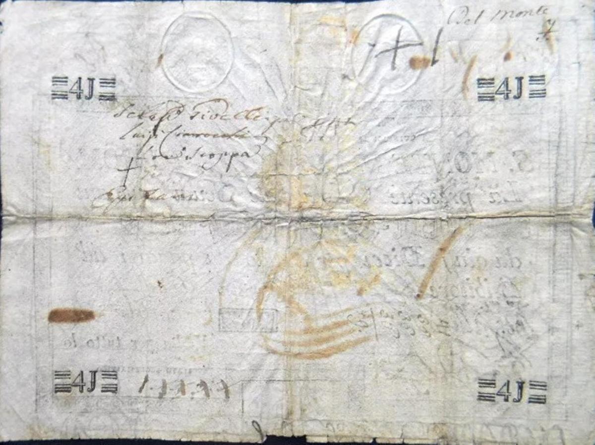 Back of Italian States pS339: 41 Scudi from 1786