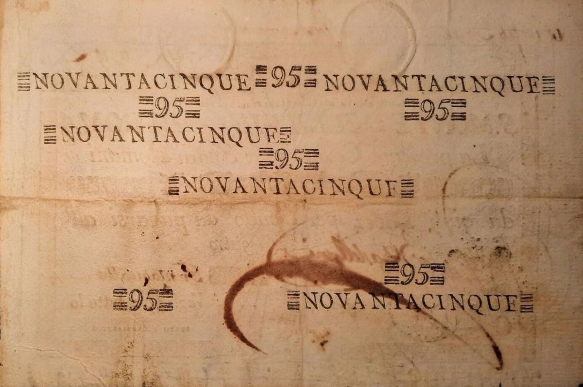 Back of Italian States pS357: 95 Scudi from 1786