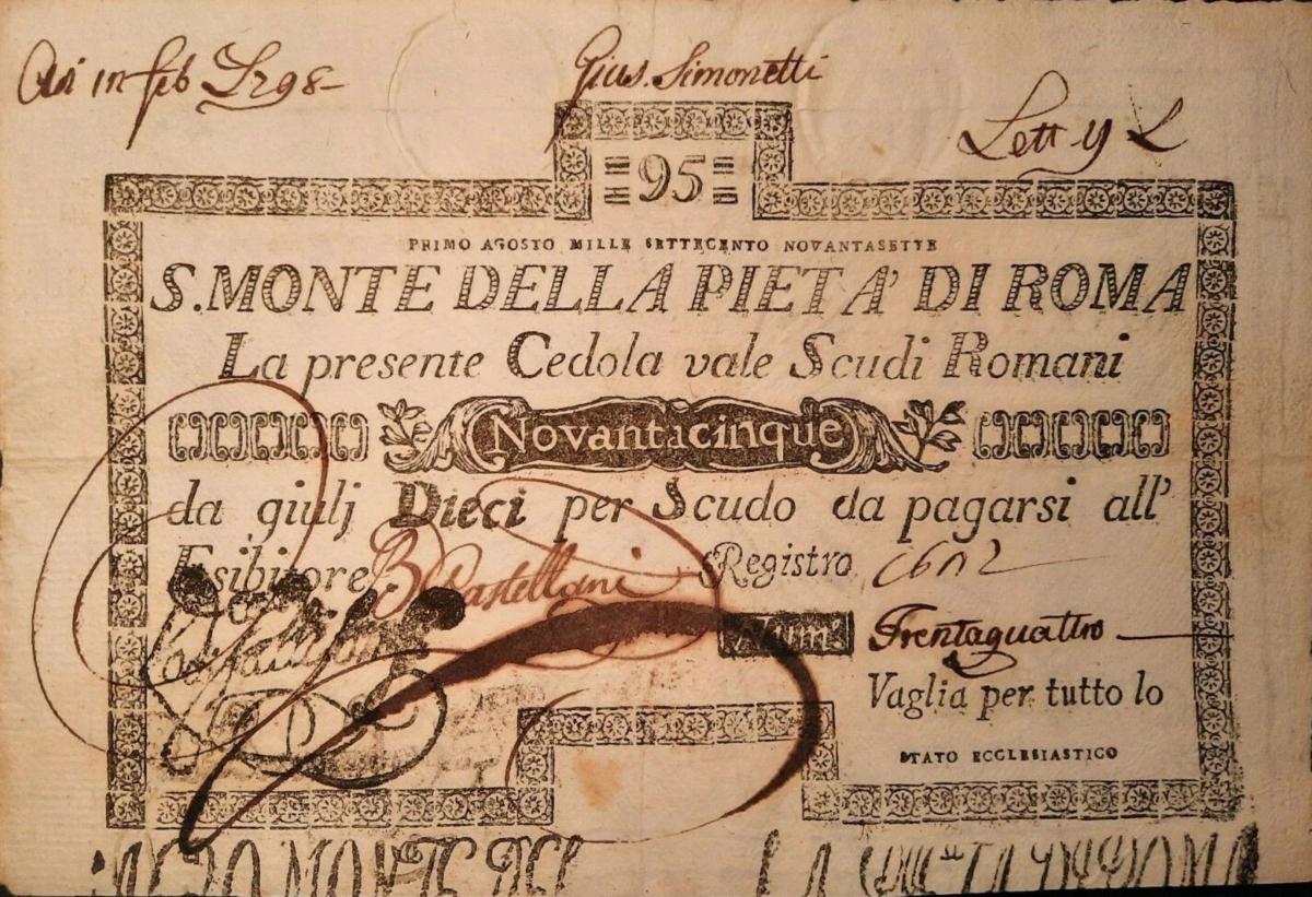 Front of Italian States pS357: 95 Scudi from 1786