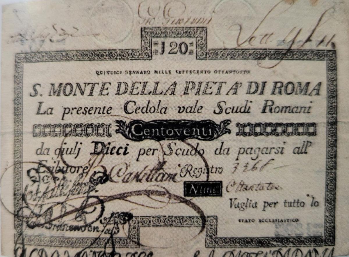 Front of Italian States pS360: 120 Scudi from 1788