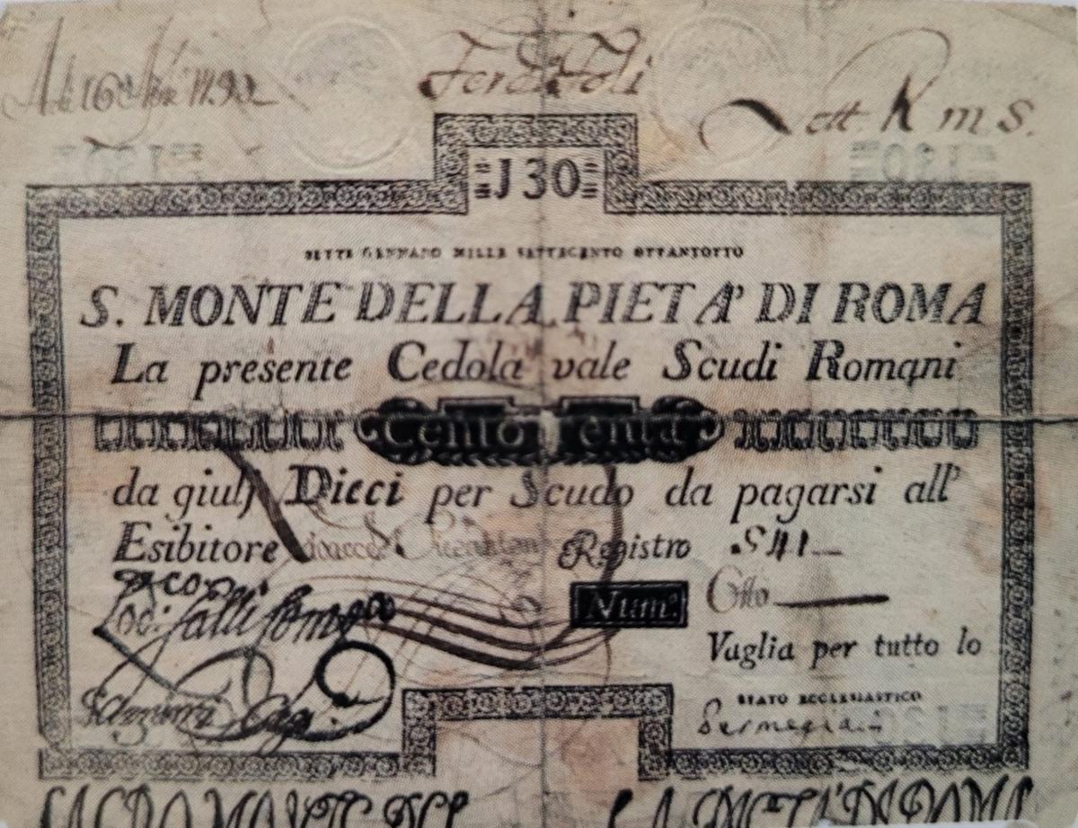 Front of Italian States pS361: 130 Scudi from 1788