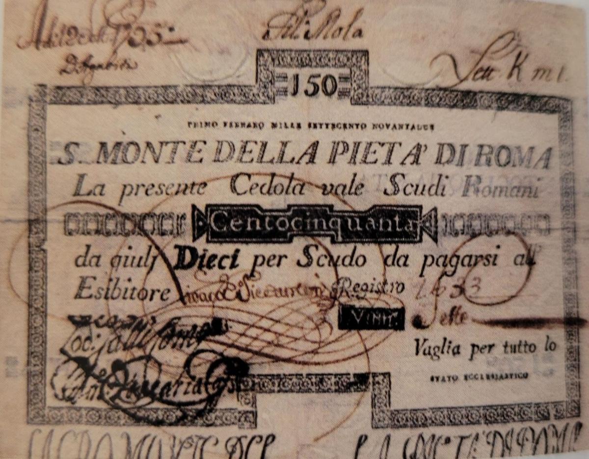 Front of Italian States pS363: 150 Scudi from 1788