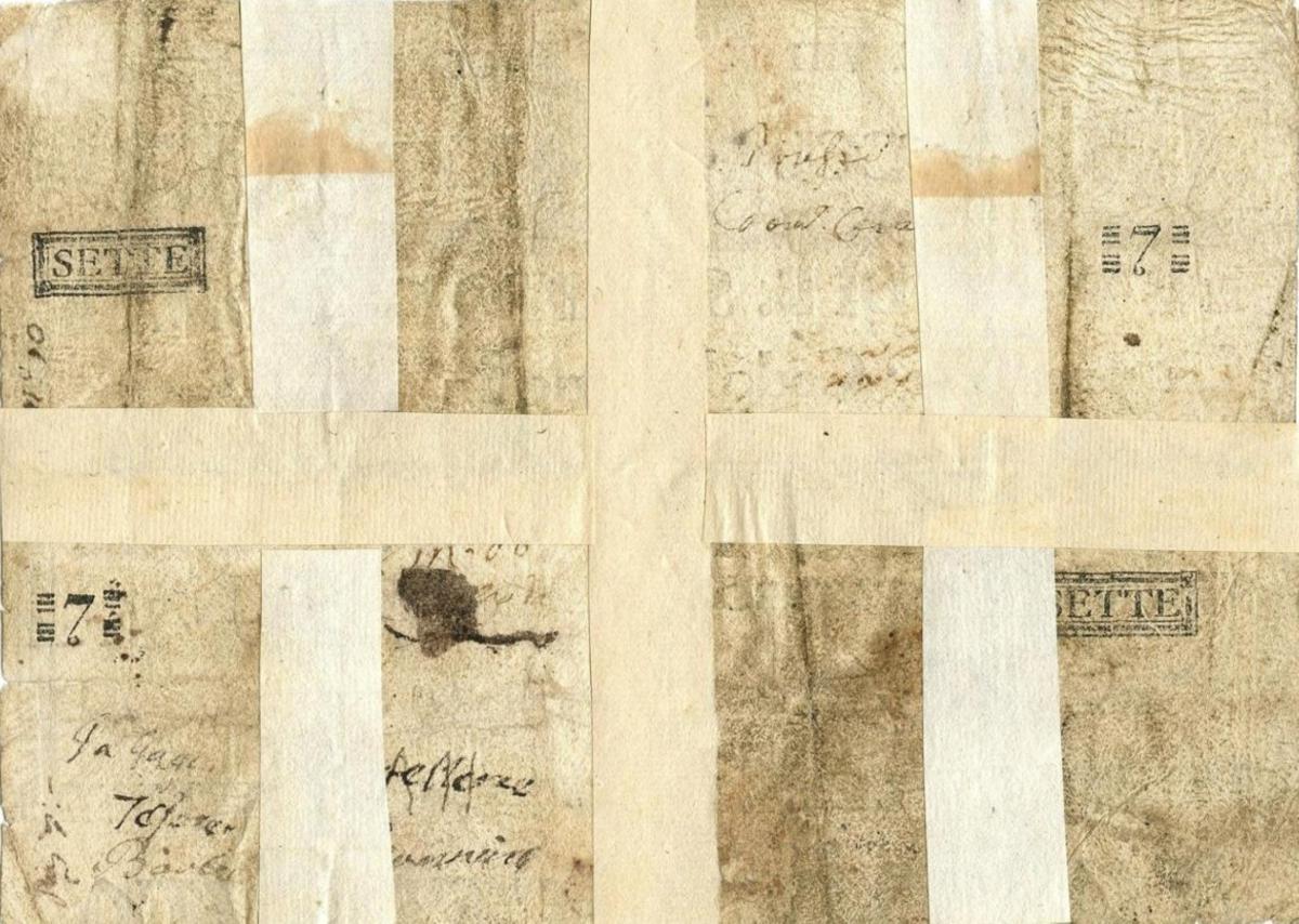 Back of Italian States pS381: 7 Scudi from 1786