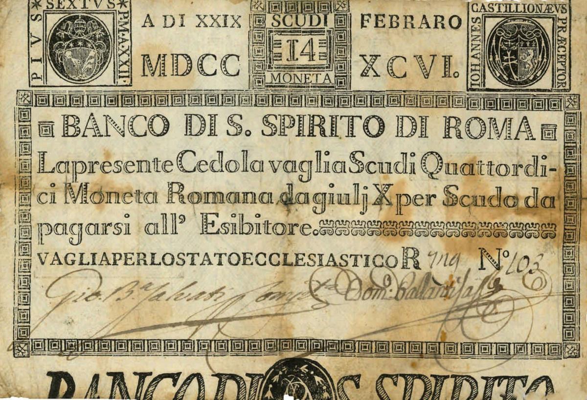 Front of Italian States pS388: 14 Scudi from 1786