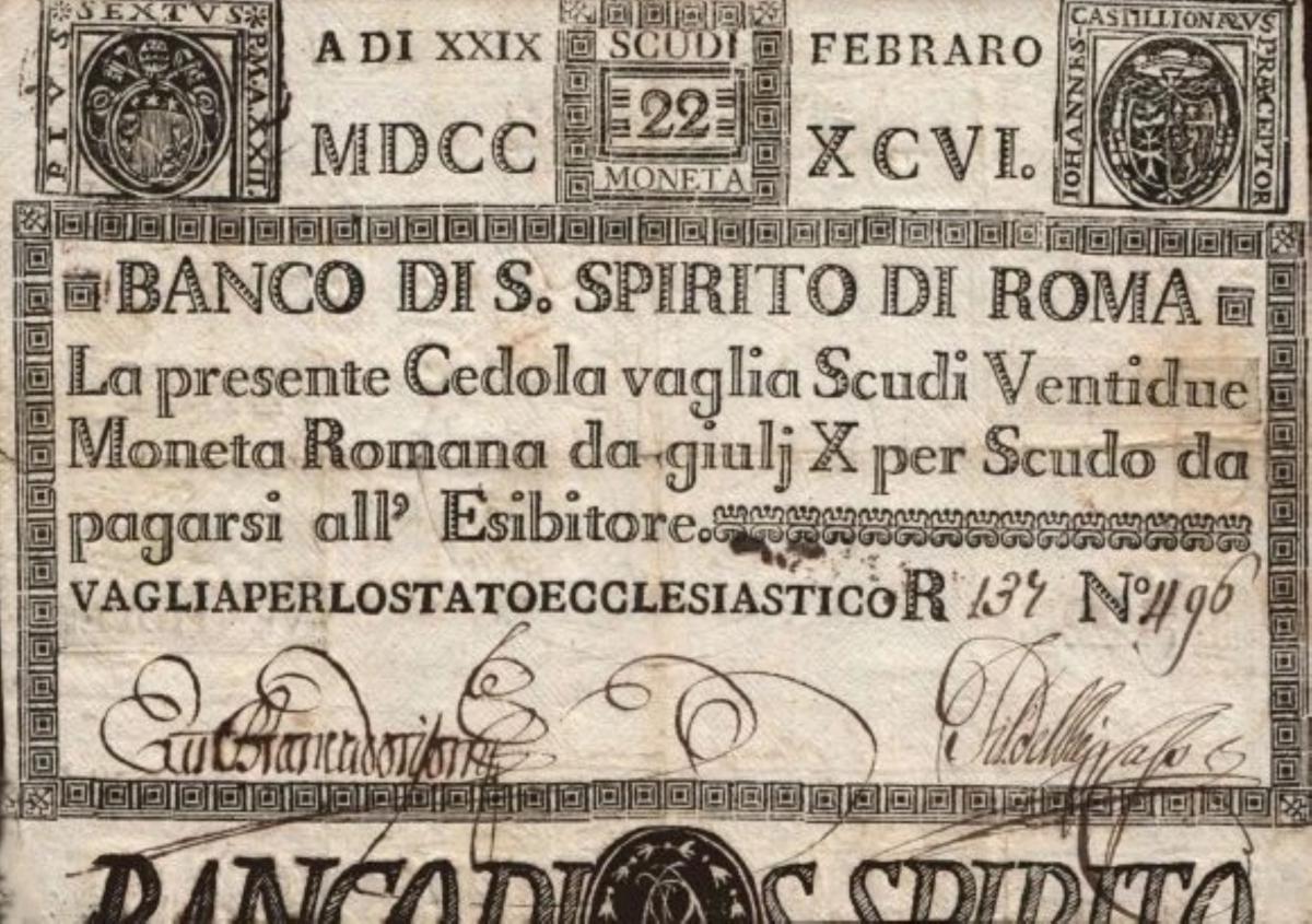 Front of Italian States pS396: 22 Scudi from 1786