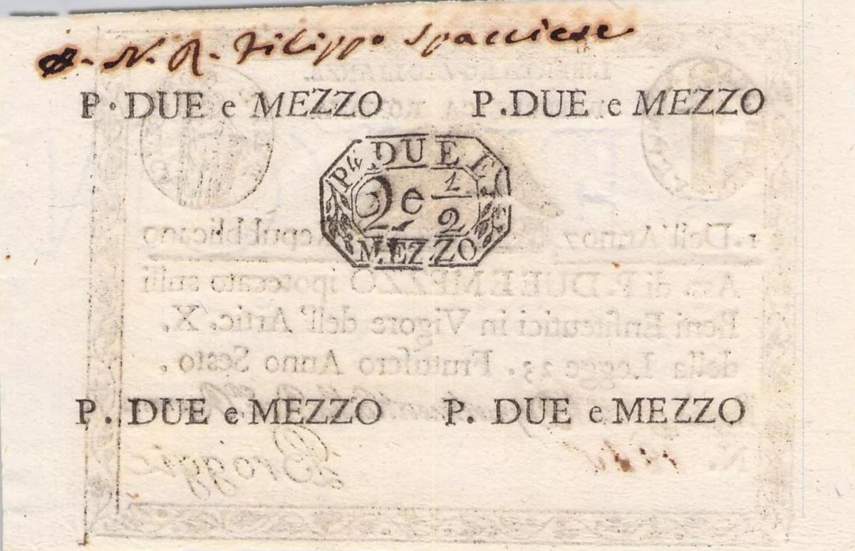 Back of Italian States pS536: 2.5 Paoli from 1798