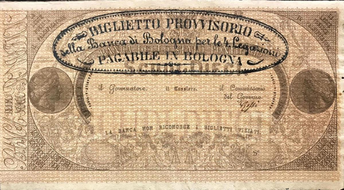 Front of Italian States pS564: 10 Scudi from 1848