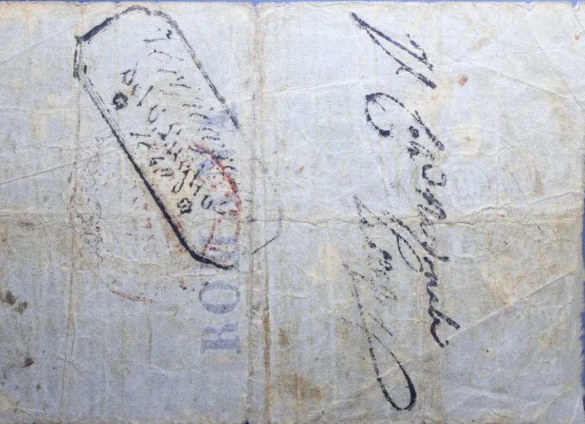 Back of Italian States pS572: 16 Bajocchi from 1849