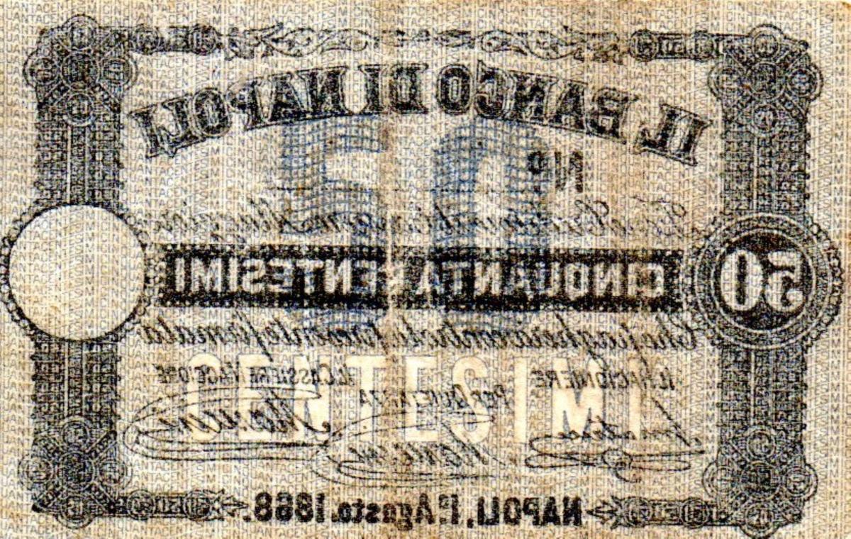 Back of Italian States pS815: 50 Centisimi from 1868