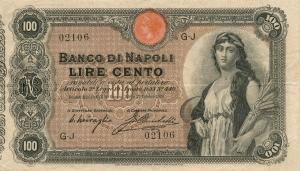 pS849 from Italian States: 100 Lire from 1896