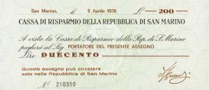 Gallery image for San Marino pS102: 200 Lire