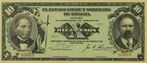 Gallery image for Mexico, Revolutionary pS1045a: 10 Pesos