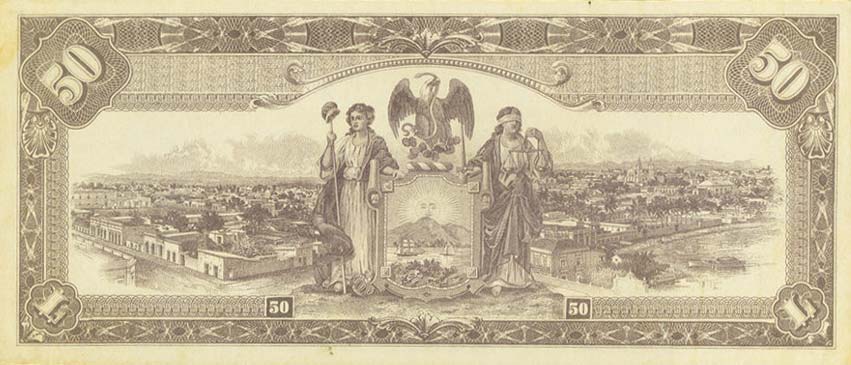 Back of Mexico, Revolutionary pS1047a: 50 Pesos from 1915