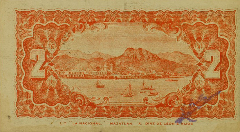 Back of Mexico, Revolutionary pS1061: 2 Pesos from 1914