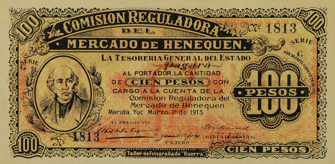 Front of Mexico, Revolutionary pS1125: 100 Pesos from 1915