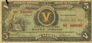 Gallery image for Mexico, Revolutionary pS1137: 5 Pesos